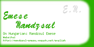 emese mandzsul business card